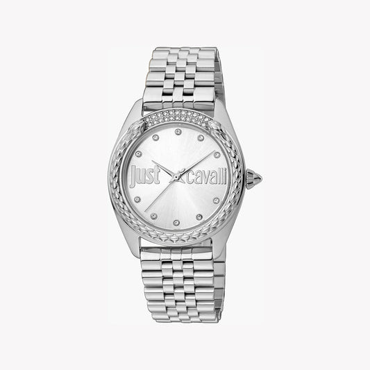 JUST CAVALLI WOMEN'S SILVER WATCH, SILVER DIAL | JC1L195M0045