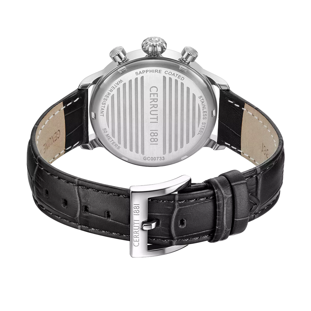 Cerruti 1881 Dervio Men's Chronograph Black Leather Watch - CIWGC0073301