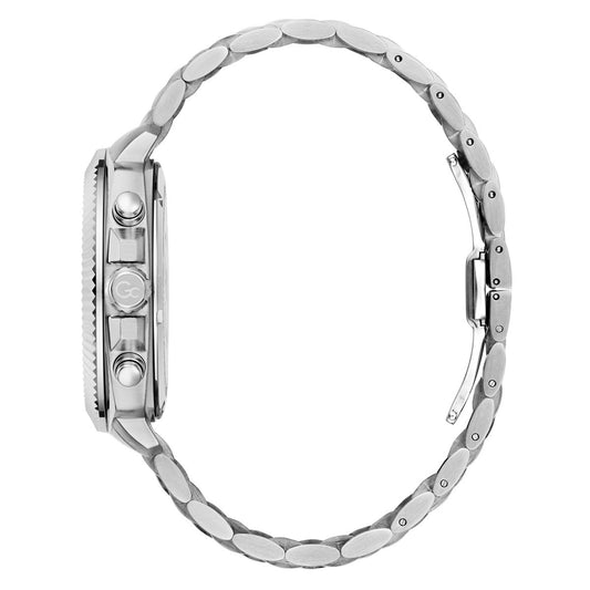 Gc Flair Coussin Chrono Metal Men Watch Silver Stainless Steel Bracelet Z64006G2
