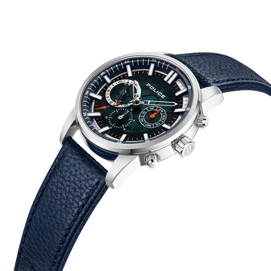 Police PEWJF2227002 Men's Watch, Blue, PEWJF2227002