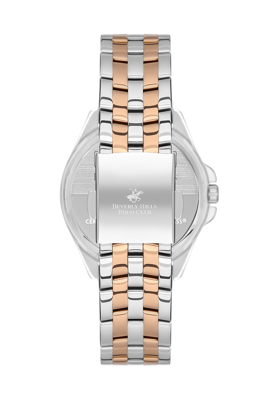 Beverly Hills Polo Club Women's Analog Silver Dial Watch BP3572C.530 - Silver And Rose Gold