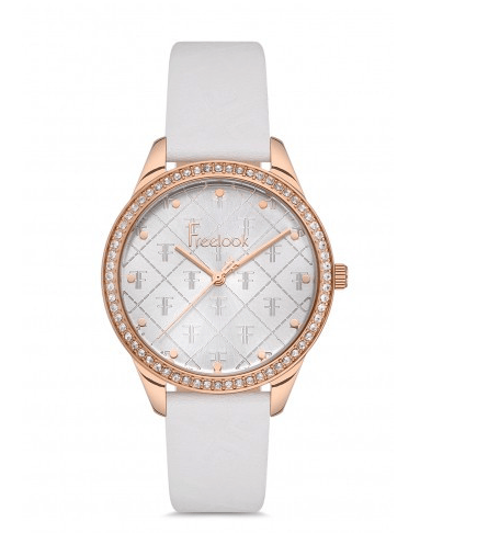 FREELOOK Women's Rose Gold Leather Strap Analog Watch - FL.1.10122-1