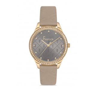 FREELOOK Women's Grey Leather Strap Watch - FL.1.10122-6
