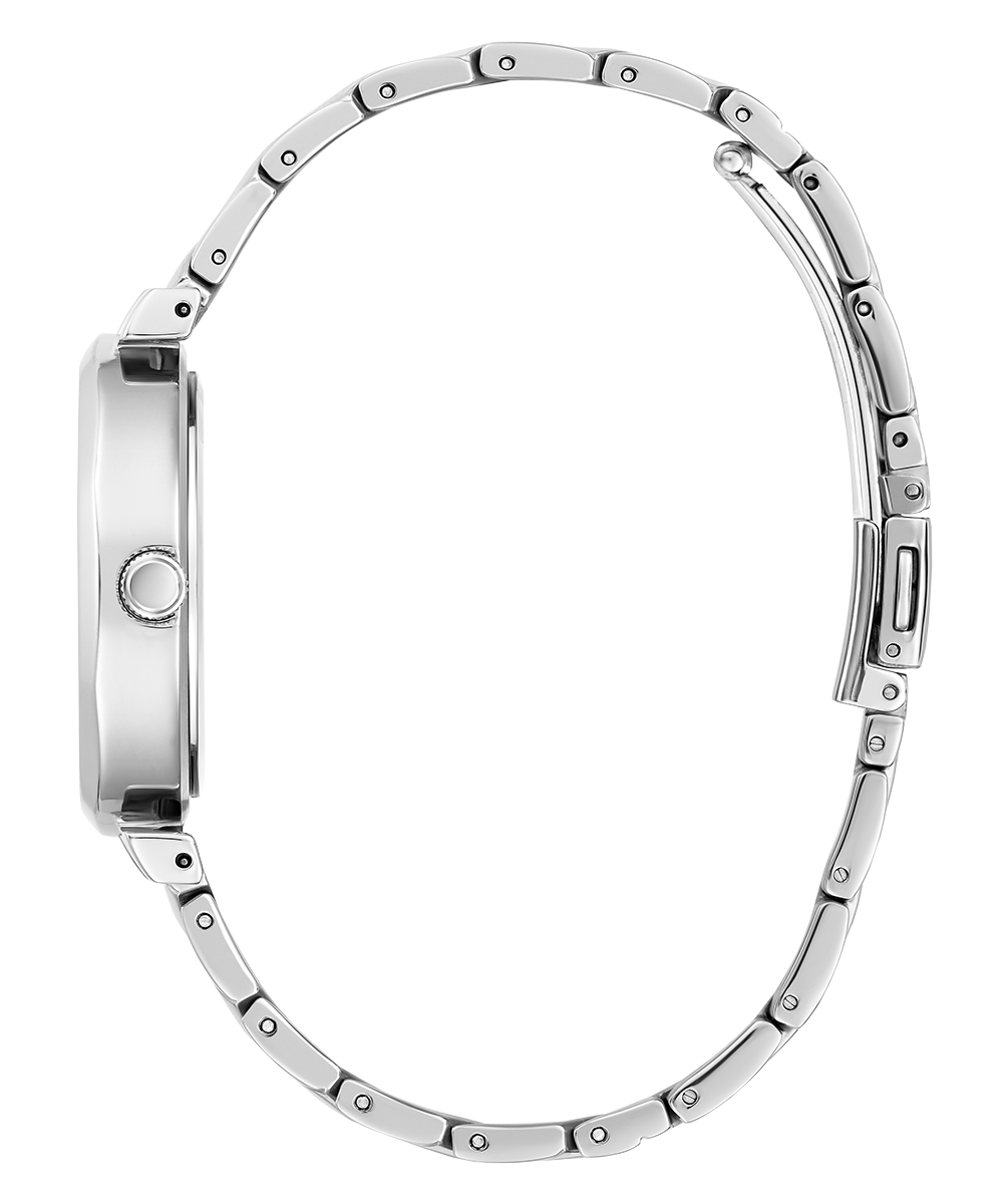GUESS GW0613L1 – Silver Round Steel Watch – Black
