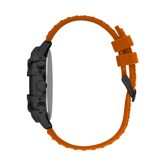 LEE COOPER Men's Orange Rubber Chronograph Watch - LC07470.661