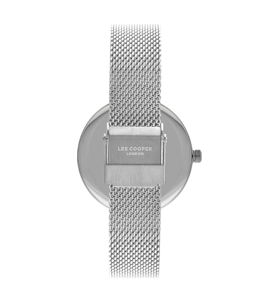 LEE COOPER Women's Silver Stainless Steel Analog Watch With Gift Set Necklace - LC07806.390
