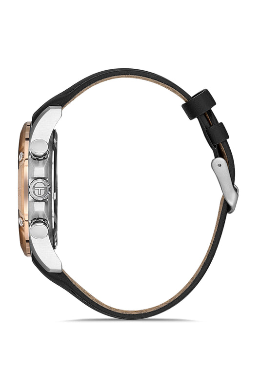 Sergio Tacchini ST.1.10330-5 Archivio - Men's Leather Watch Gun Metal Dial
