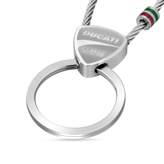 Ducati DTAGK2137501 Scudetto Stainless Steel Keyring