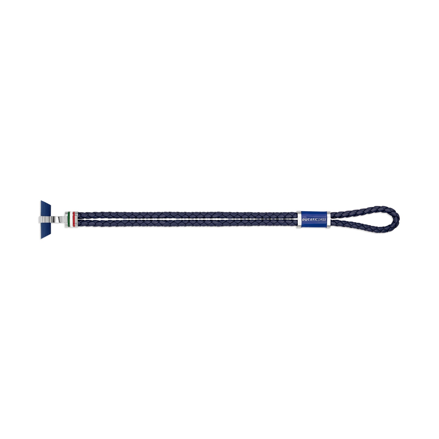 Ducati DTAGB2136809 Collezione T Navy Leather Bracelet