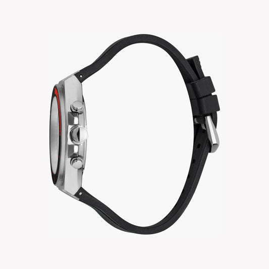 Just Cavalli Men's Silver Watch, Black Silicone Band - JC1G139P0025