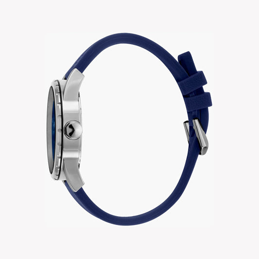 Just Cavalli Men's Blue Silicone Watch, Silver Case - JC1G082P0035