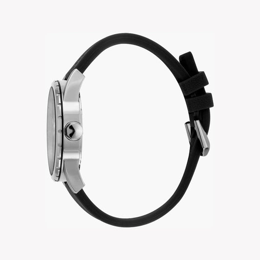Just Cavalli Men's Silver Dial Watch, Black Silicone - JC1G082P0015