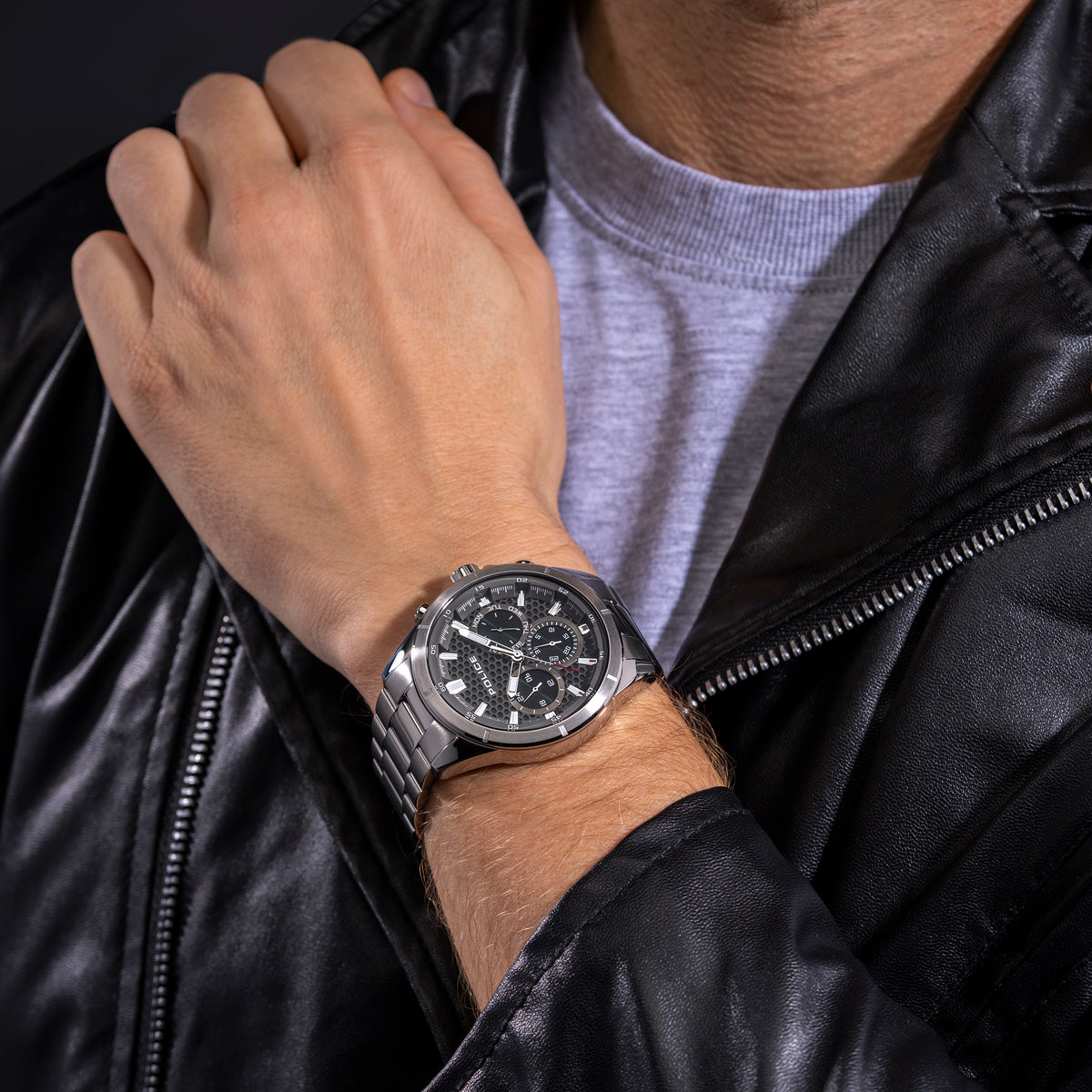 Police Watches Malawi Mens Watch with Steel Metal Bracelet PEWGK2204106, Silver