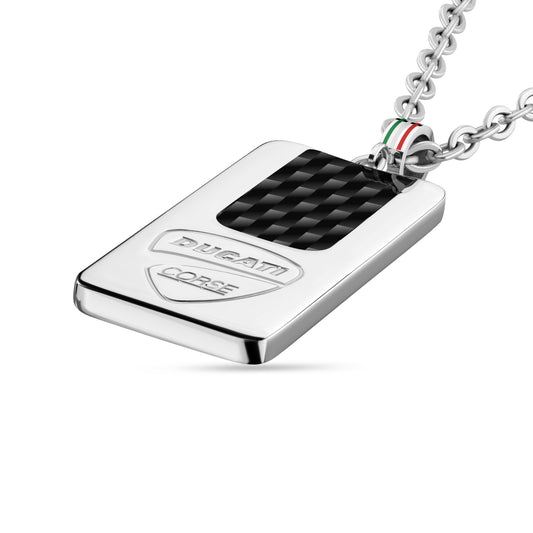 Ducati DTAGN2136901 Fibra Cable Chain with Carbon Fiber Necklace