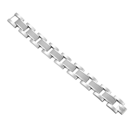 POLICE URBANTEXTURE SS SHINY & BRUSHED LINK BRACELET