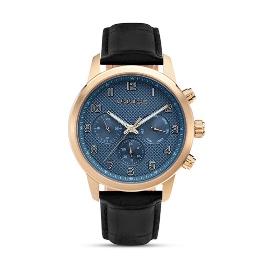 The Anniversary Collection Watch And Bracelet Gift Set By Police For Men PEWJF0030401SETB