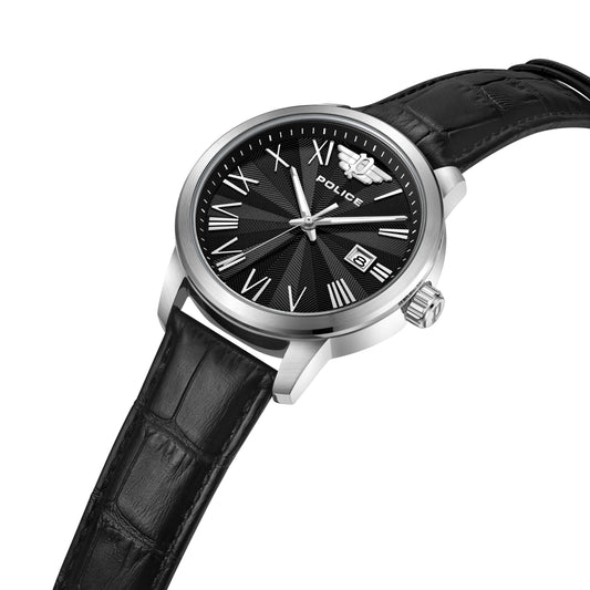 Police Raho Gents Analog Watch with Leather Strap 41mm PEWJB0021302