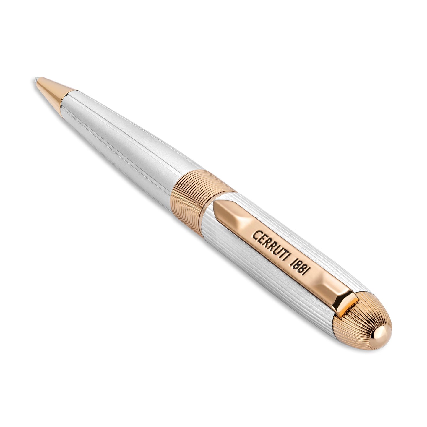 Cerruti1881 Ballpoint Pen Silver & Rose Gold NSS220502B