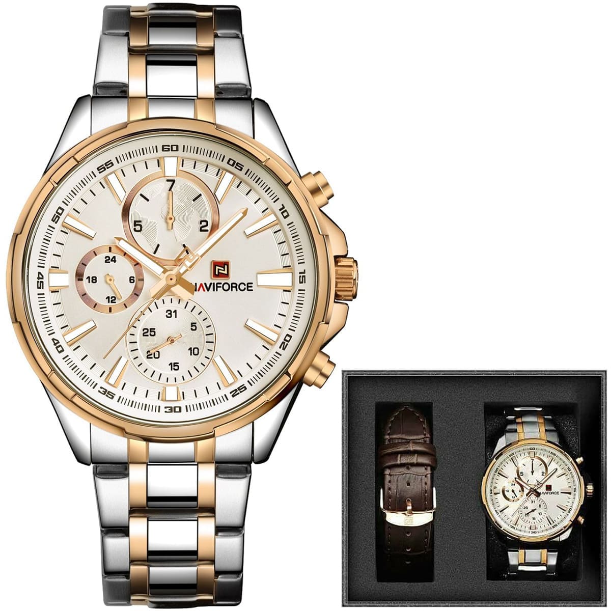 Naviforce Watch Men NF9089S-RG-W