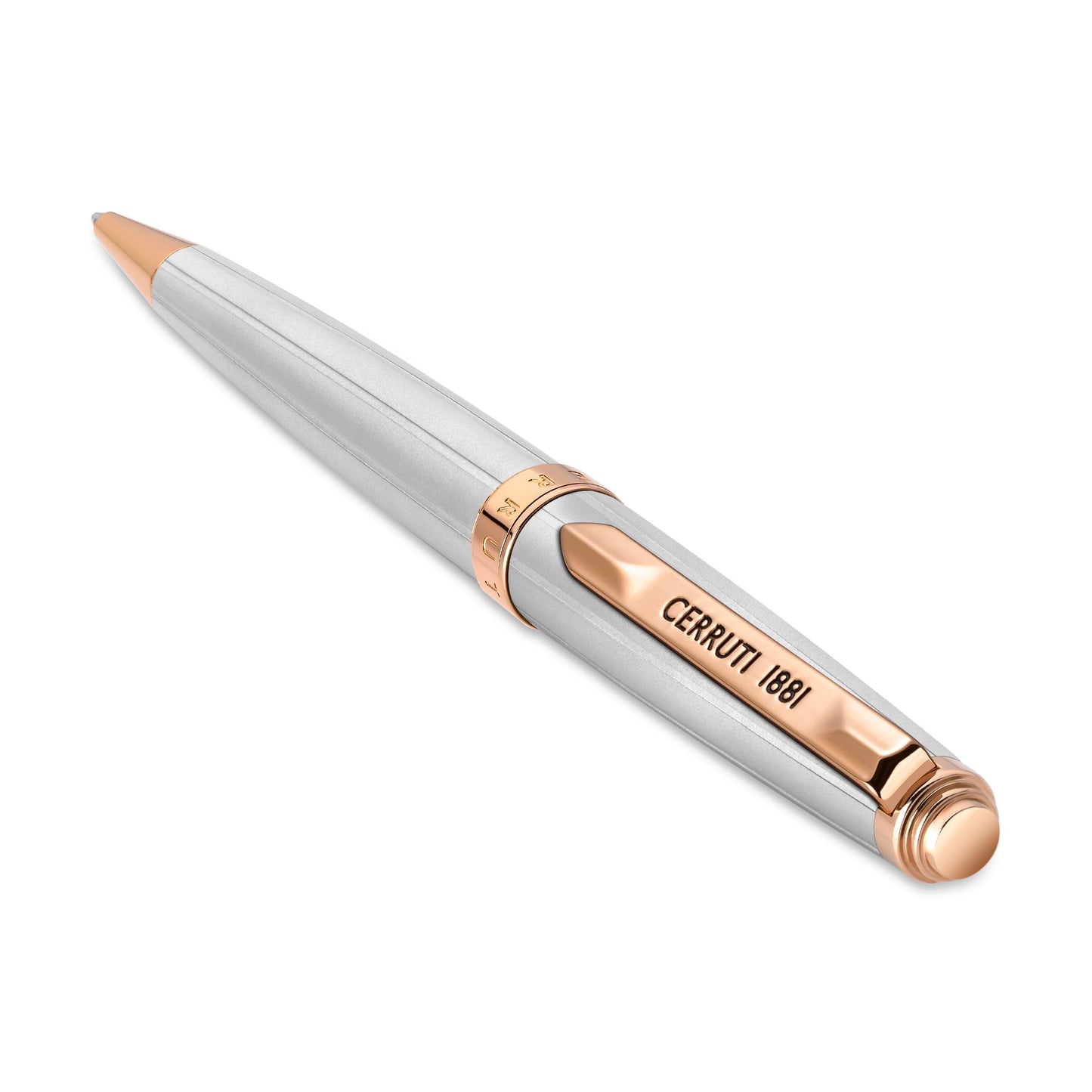 Cerruti1881 Ballpoint Pen Silver & Rose Gold - NSS221001A