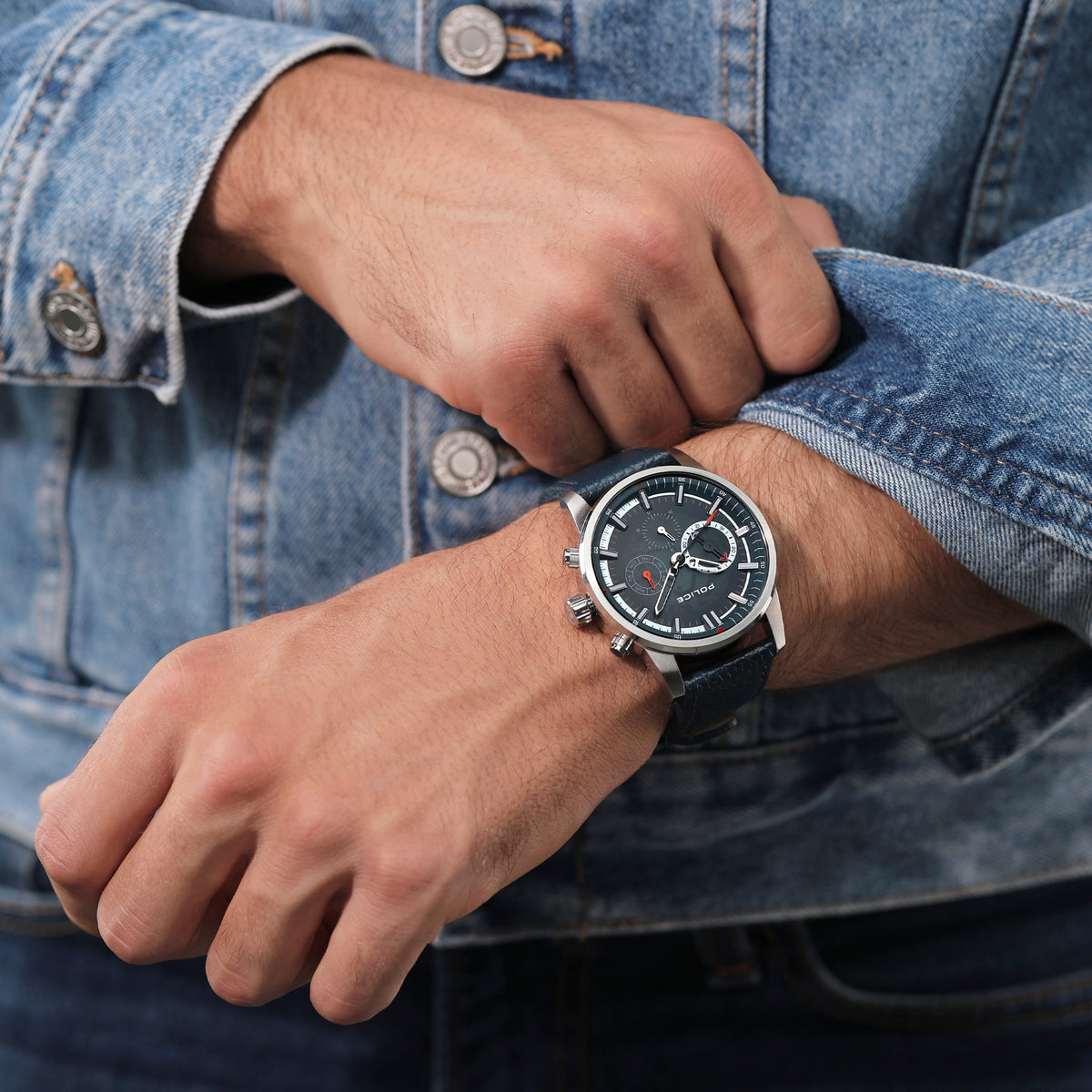 Police PEWJF2227002 Men's Watch, Blue, PEWJF2227002