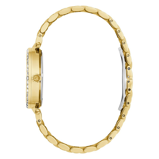 Gc Flair Crystal Mid Size Metal Women Watch Yellow Gold Stainless Steel Bracelet Z01022L6