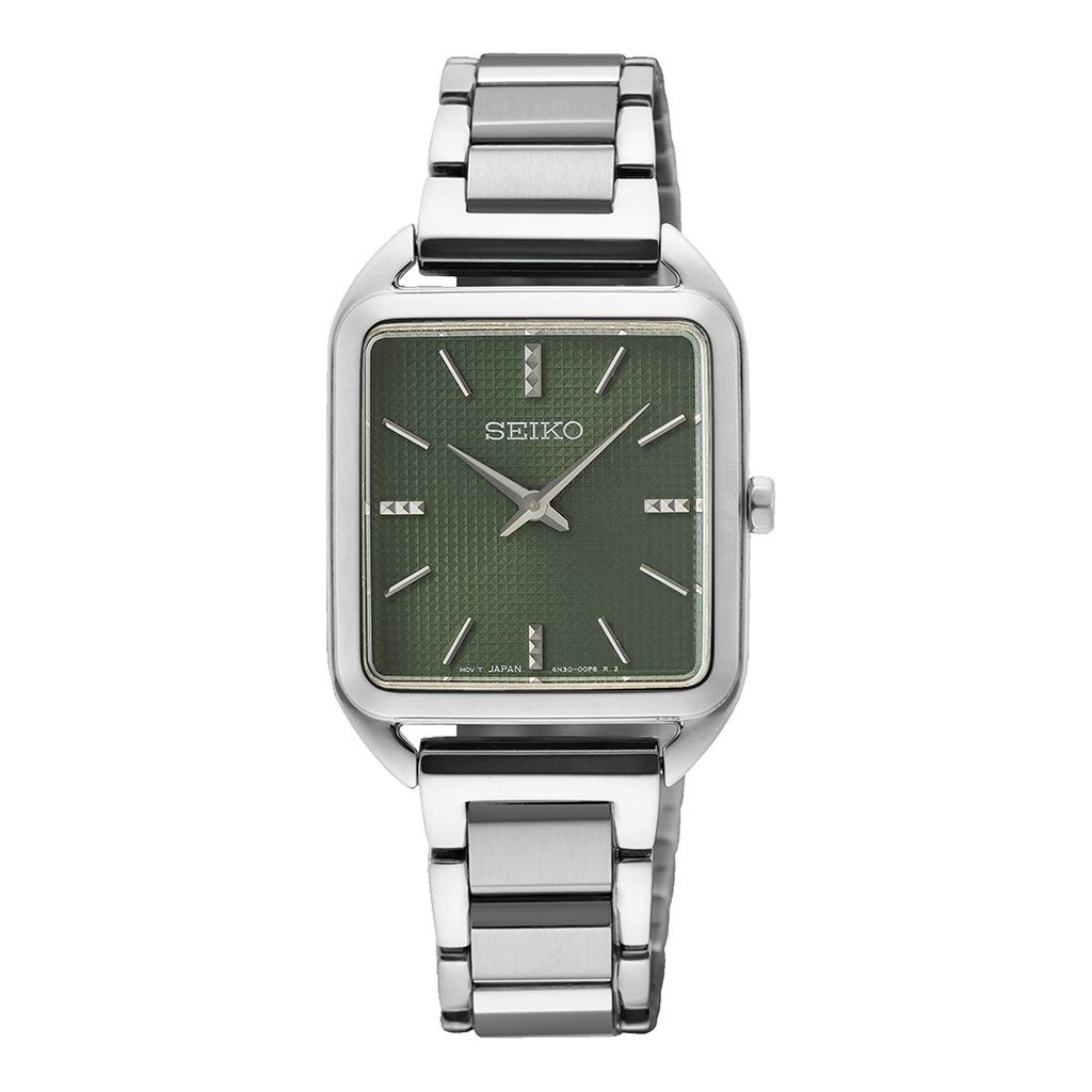 SEIKO Ladies' Hand Watch QUARTZ Stainless Band Oily Dial SWR075P1