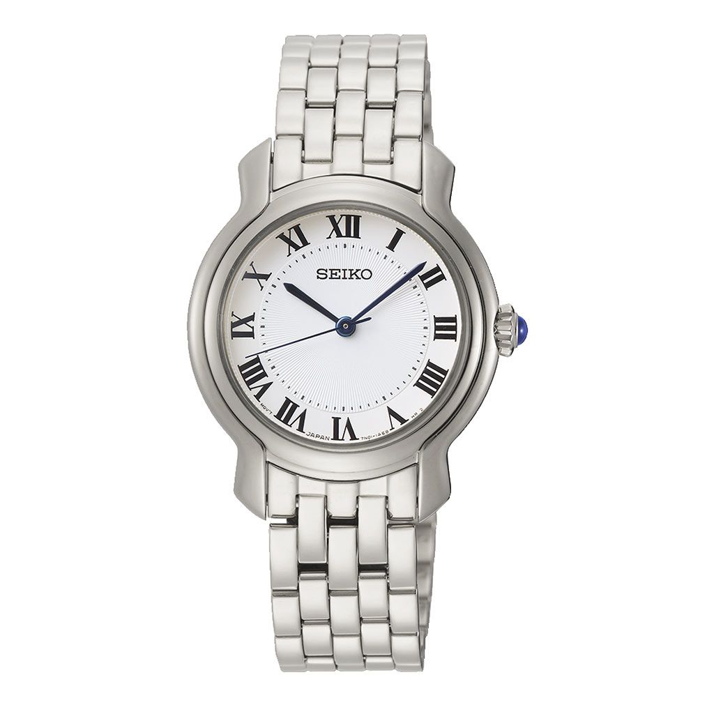 SEIKO Ladies' Hand Watch QUARTZ Stainless Band White Dial SRZ519P1