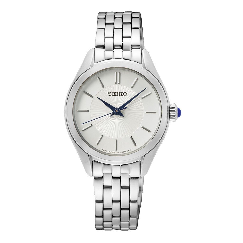 SEIKO Ladies' Hand Watch QUARTZ Stainless Band White Dial SUR537P1