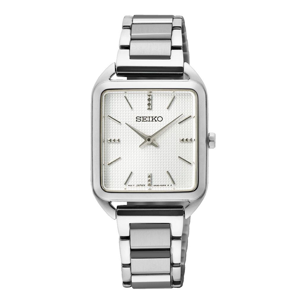 SEIKO Ladies' Hand Watch QUARTZ Stainless Band White Dial SWR073P1