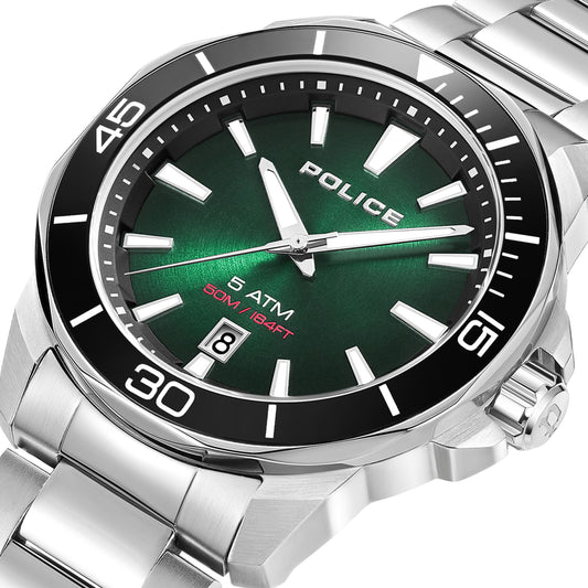 Police PEWJH0021401 Thornton Gents Analog Watch With Stainless Steel Bracelet