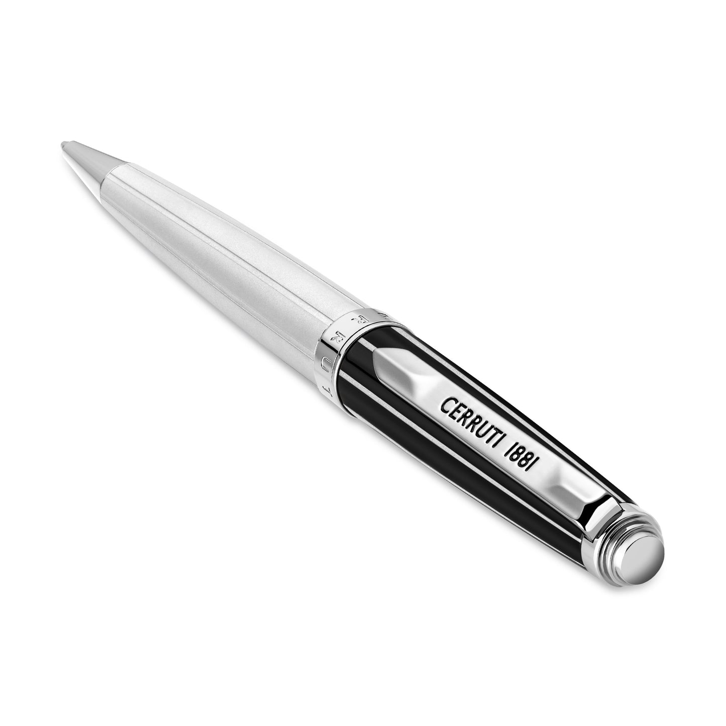 Cerruti1881 Ballpoint Pen Silver & Black - NSS221002A