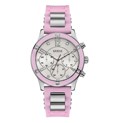 GUESS Breeze W1234L2 White/Silver Tone/Pink One Size
