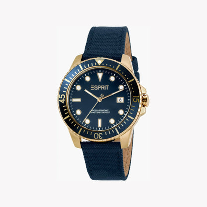 Esprit Men's Blue Dial Blue Nylon ES1G303L0045