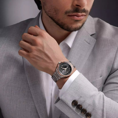 Cerruti 1881 Black Dual-Time Two-Tone Watch CIWGK0084403