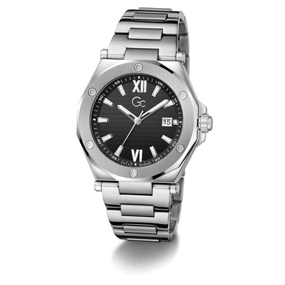 Gc Legacy Sleek Metal Men Watch Silver Stainless Steel Bracelet Z67004G2
