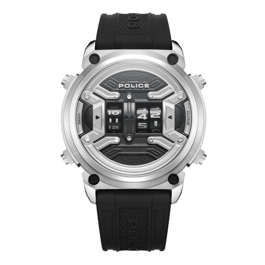 Police Men Analogue Quartz Watch with Silicone Strap PEWJP2228503