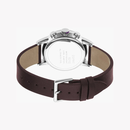 Esprit Men's Black Dial Brown Leather ES1G110L0035