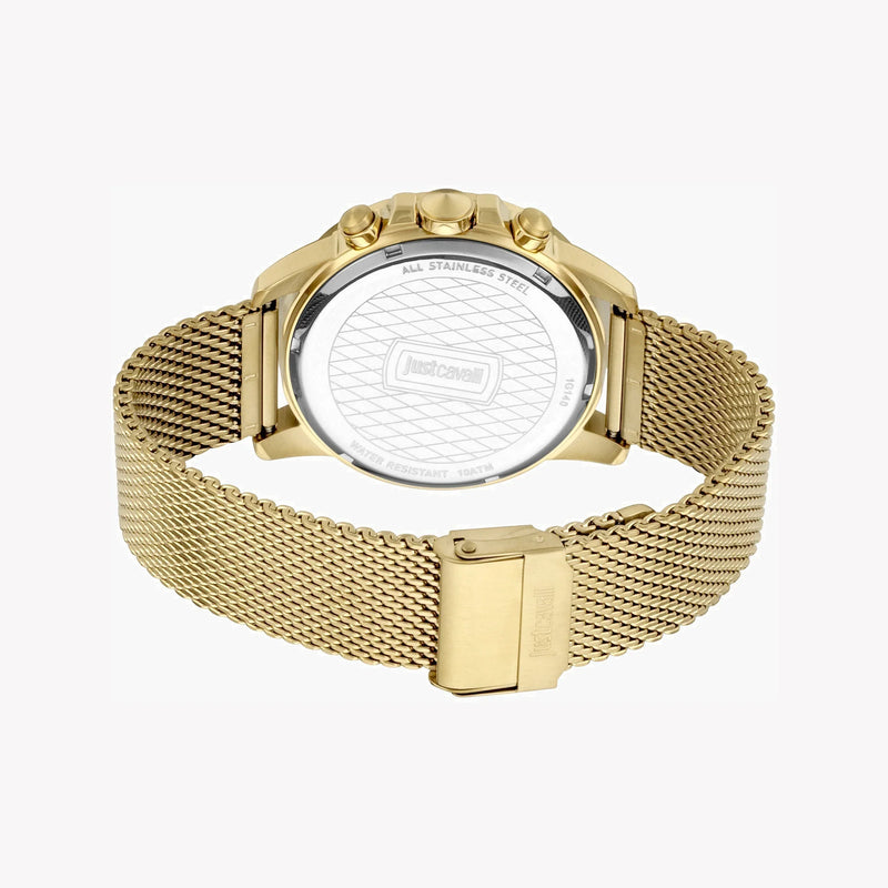 Just Cavalli Men's Gold Watch, Black Dial - JC1G140M0075