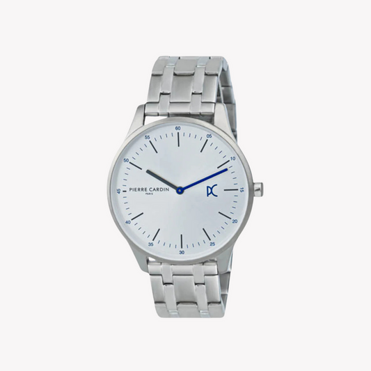 PIERRE CARDIN MEN'S SILVER STAINLESS STEEL WATCH, SILVER DIAL | CBA.4009
