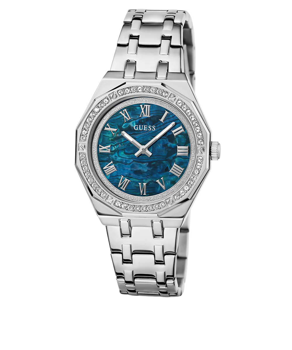 GUESS Ladies Silver Tone Analog Watch   GW0770L1