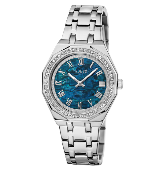 GUESS Ladies Silver Tone Analog Watch   GW0770L1