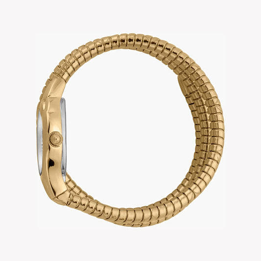 JUST CAVALLI WOMEN'S GOLD STAINLESS STEEL WATCH, SILVER DIAL | JC1L189M0035