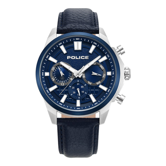 Police PEWJF0021041 Rangy Multifunction Mens Wrist Watch with Stainless Steel Case, 44x50.5mm