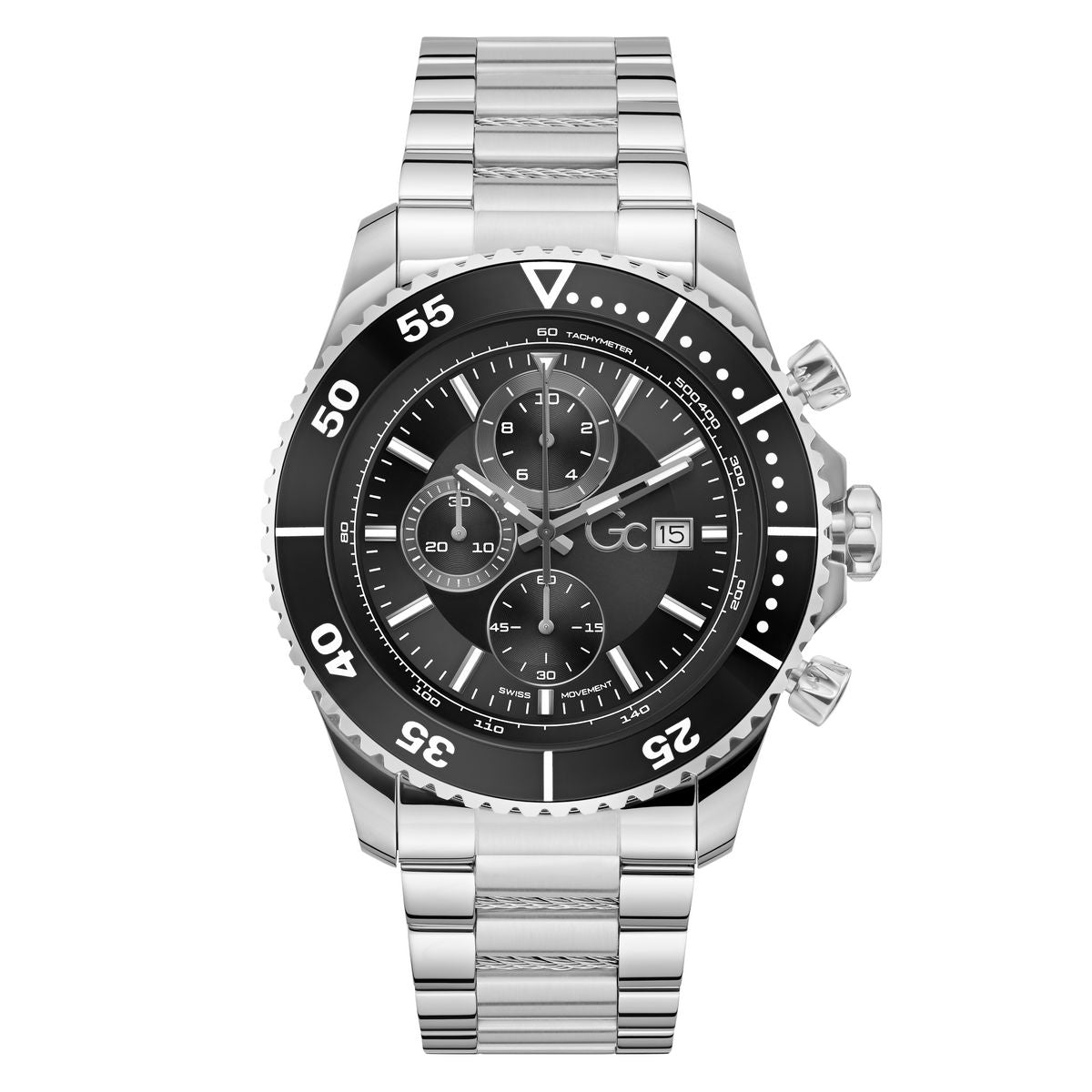 Gc SpeedRacer Chrono Metal Men Watch Silver Stainless Steel Bracelet Z51009G2