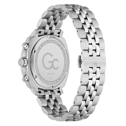 Gc Flair Coussin Chrono Metal Men Watch Silver Stainless Steel Bracelet Z64006G2