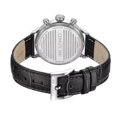 Cerruti 1881 Dervio Men's Chronograph Black Leather Watch - CIWGC0073301