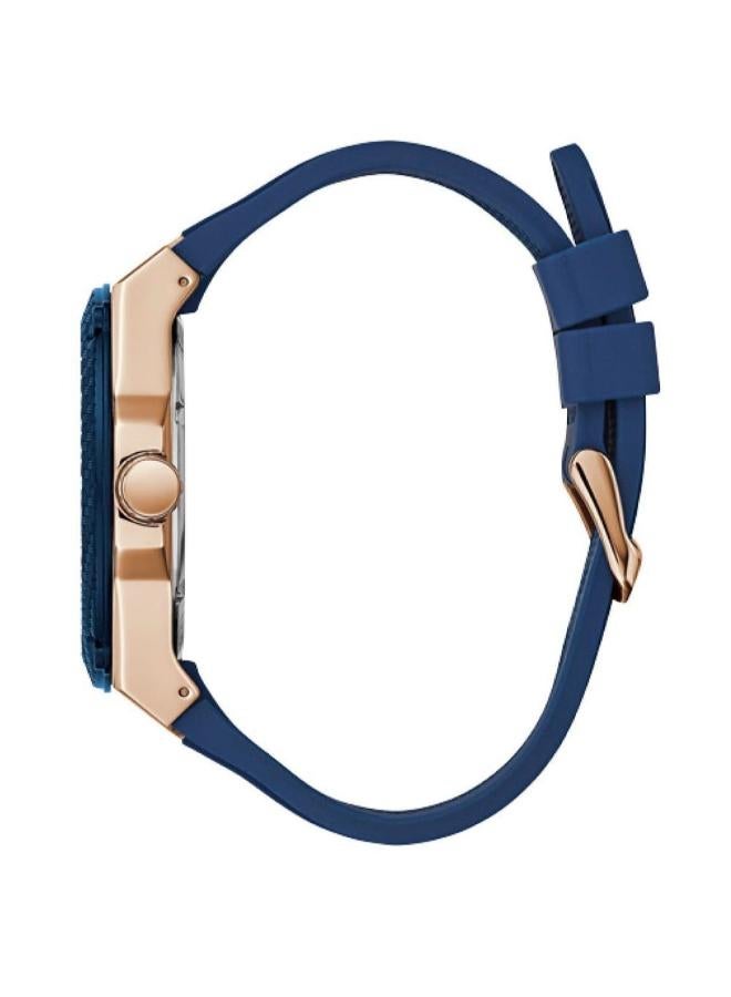 GUESS Watch for Men, Blue Silicone Strap-W1049G2