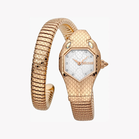 JUST CAVALLI WOMEN'S ROSE GOLD WATCH, WHITE DIAL | JC1L177M0045