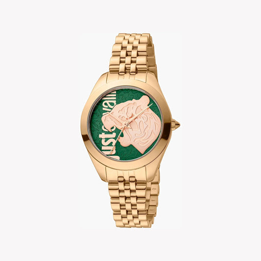 JUST CAVALLI WOMEN'S ROSE GOLD WATCH, GREEN DIAL | JC1L210M0165